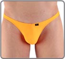 Intense fluorescent colour. Sun brief, mini-brief cut, low waist, back covered...