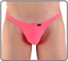 Intense fluorescent colour. Sun brief, mini-brief cut, low waist, back covered...