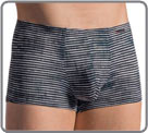 A very fluid material with horizontal stripes that keeps it loose. Unlined and...