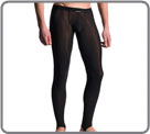 Leggings in a very fluid and semi-transparent mesh which curves the shapes. the...