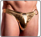 Sexy low-waisted thong, with a wide ring on the front piercing type, which as a...