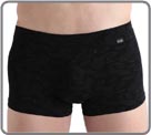 Stretch cotton material in a Paisley subtly printed black colour. The belt, a...
