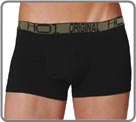 Set of 2 boxerbriefs (1 plain black, 1 black with white stripes) in Modal, and...