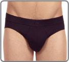 Brief in modal, soft and stretchable. Waistband covered outside with logo on ...