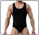 Quality bodysuit, selected material. Plain briefs, lined at the front. Top with...