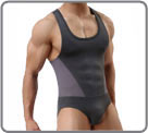 Quality bodysuit, selected material. Plain briefs, lined at the front. Top with...