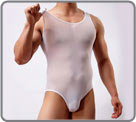 Pleasant and stretchy material for this semi-transparent bodysuit. No opening...