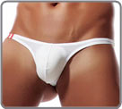 Thong based on a thin stretch polyamide material. 2 contrasting colored bars on...