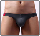 Thong based on a thin stretch polyamide material. 2 contrasting colored bars on...