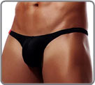 Thong based on a thin stretch polyamide material. 2 contrasting colored bars on...