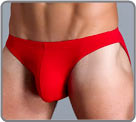 Disponible dans plusieurs couleurs intenses, ce mini slip est bas� sur un tissu...