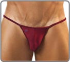 String brief. Half covered back. Surprising and colored underwear...