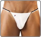 Slip ficelle double lien, couleurs constrates. Peu couvrant derrire...