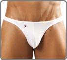 Small high-cut Rio thong. Coloured elastic fabric. The most sold of the sexys...