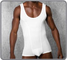 Body boxer en coton et modal, haut  bretelles. Dtachable dans l'entre-jambes...