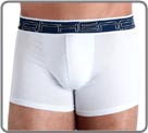 Lot de 2 boxers (1 blanc, 1 noir) en coton peign majoritaire doux et gay par...