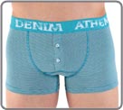 Set of 3 boxerbriefs (1 plain seagreen and 1 striped seagreen) made of a cotton...