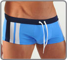 Boxer de bain taille basse, jambes courtes, soulignant votre sex-appeal. La et...