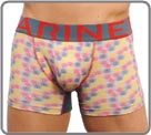 Boxer en microfibre douce et confortable avec un motif imprim multicolore. et...