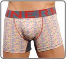 Boxerbrief in microfiber soft and comfortable, with a multicoloured starry on a...