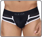 Curved cut for perfect support. Breathable mesh fabric with contrasting colored...