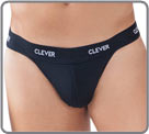 Comfortable fabric thong, low waist, Clever logos on the elastic belt. It is to...