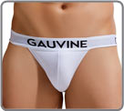 Tanga en coton et lastanne. Large ceinture lastique marque GAUVINE. Devant...