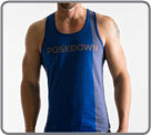 100% cotton semi-adjusted tank top. Back swimmer...