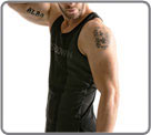100% cotton semi-adjusted tank top. Back swimmer...