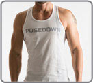 100% cotton semi-adjusted tank top. Back swimmer...