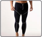 Two-tone skintight trousers. Sculpt your body with these sporty pants to pair a...