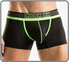 Low waisted boxerbrief with super soft elastic belt, neon green accented Code...