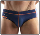 Swim briefs cut low waist made of high-end fabric. Sporty look with its visible...