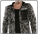 Veste surchemise  manches longues, fabrique en tissu coton stretch trs et ...