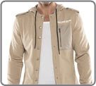 Veste surchemise  manches longues, fabrique en tissu coton stretch trs et ...