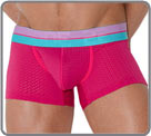 Boxer of classic cut low waist, in a sporty look thanks to its breathable mesh...