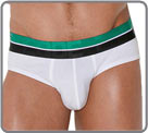 Classic low-waisted briefs, with strategically placed seams at the front for to...
