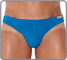 Low-waisted classic cut thong, in a sporty look thanks to its breathable mesh...