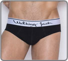 Black brief by Walking Jack with white, soft waistband. High quality underwear...